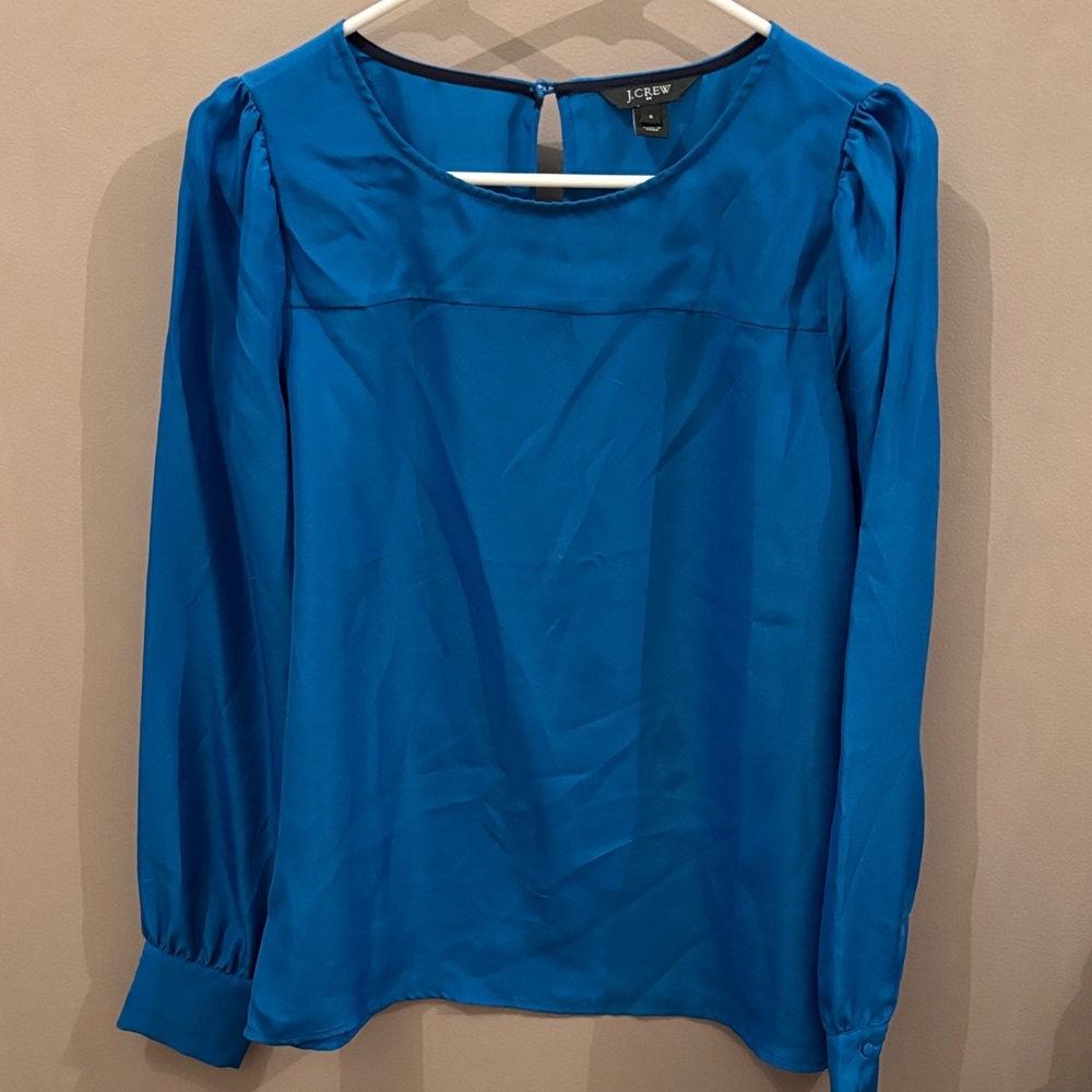 J. Crew Vibrant Blue Blouse